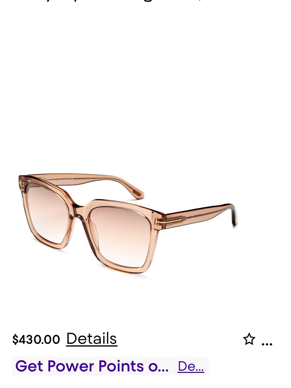 Tom Ford Shelby Sunglasses in Light Brown. Like new